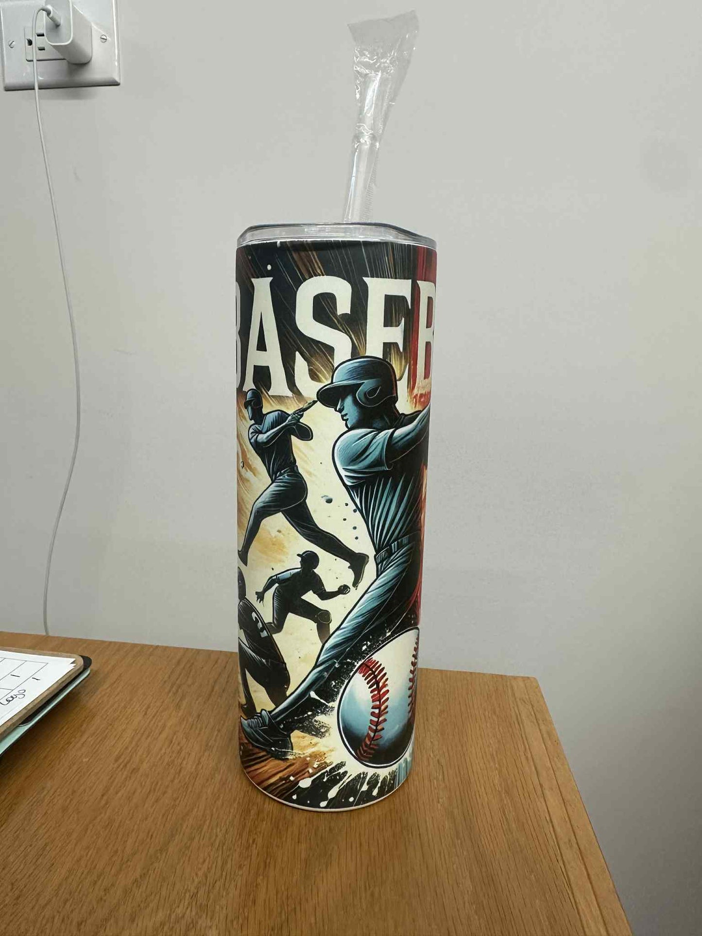 Tumbler Baseball – Glow in the Dark - Impression J'en ai plein ma tasse