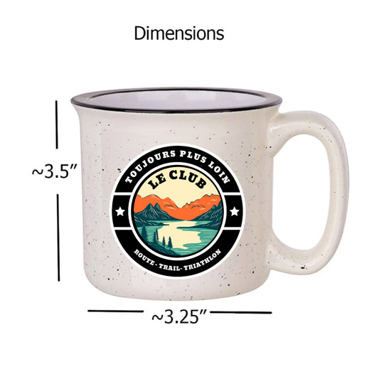 Tasse en Céramique Camping 13 oz – Club Trail Triathlo - Impression J'en ai plein ma tasse