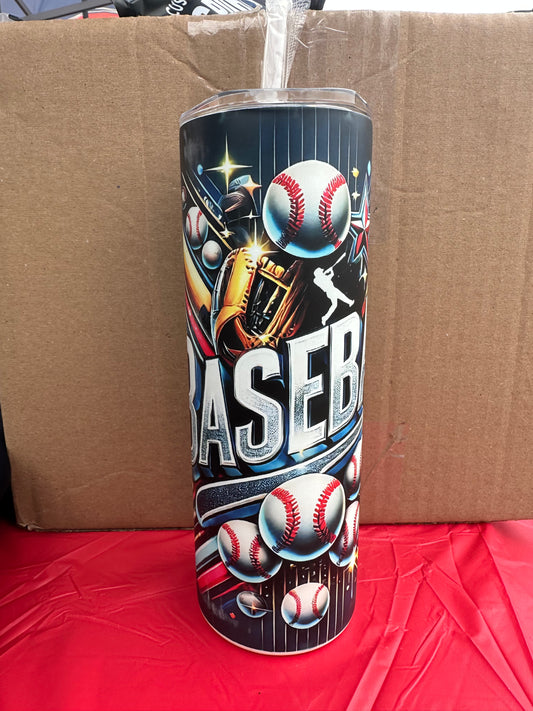 Tumbler Baseball – Glow in the Dark - Impression J'en ai plein ma tasse