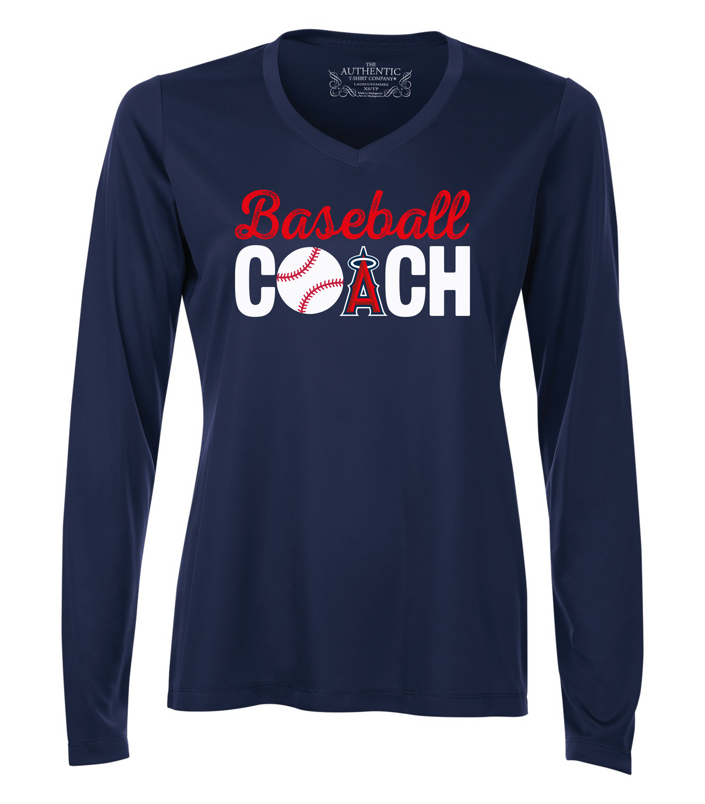 Manche longues col V FEMME -COACH