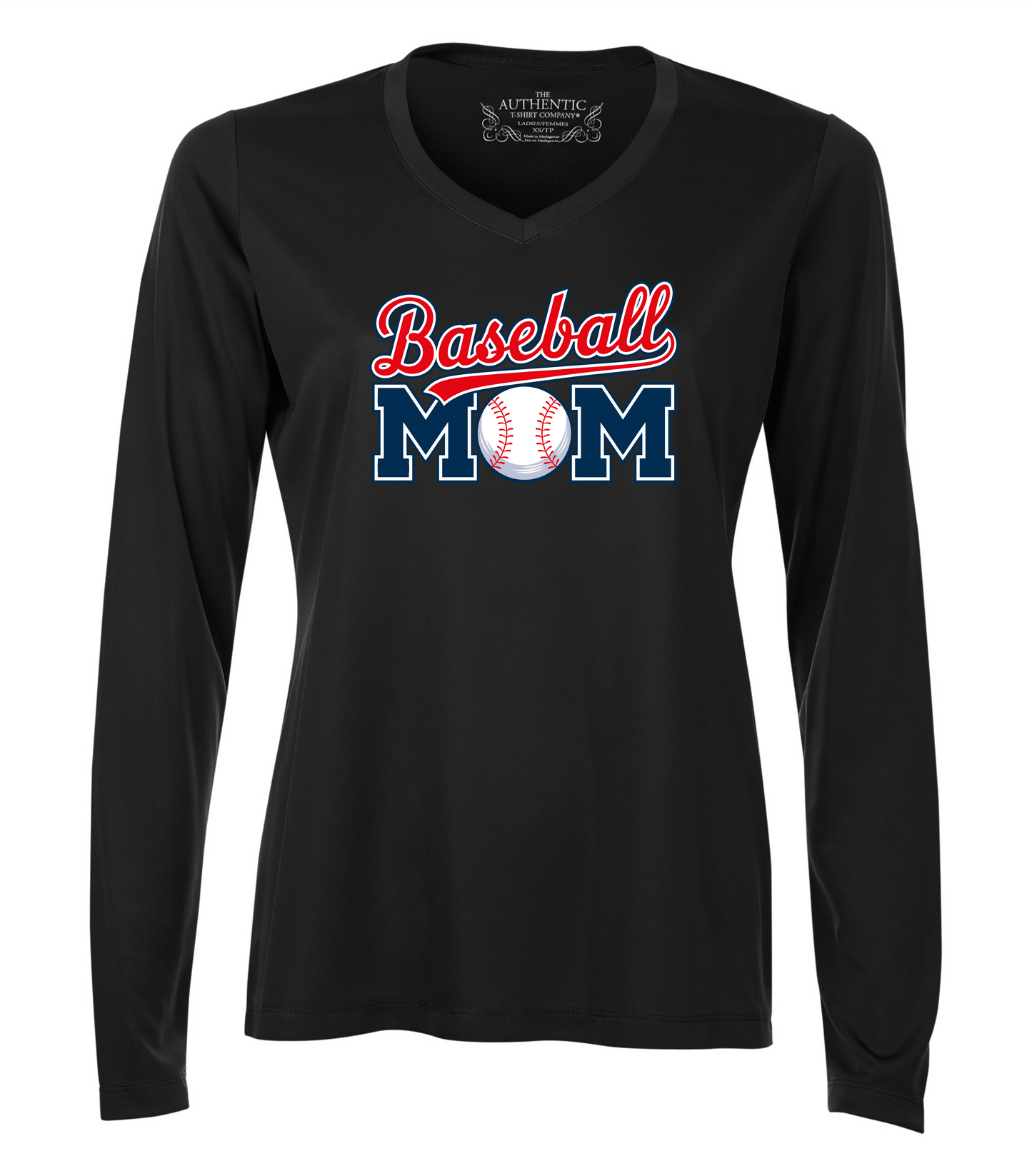 Manche longues col V FEMME - BASEBALL MOM