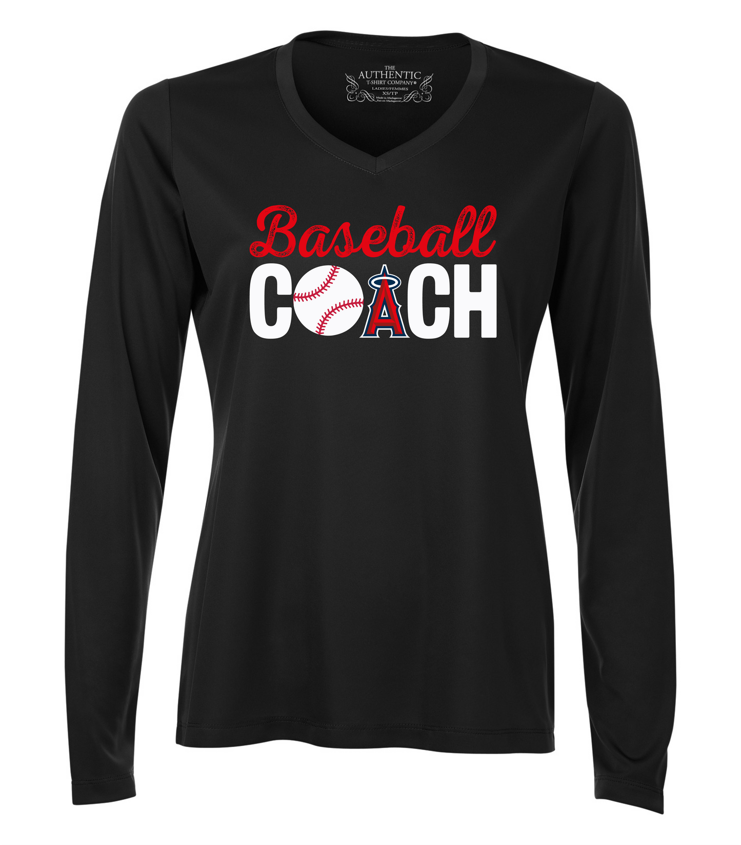 Manche longues col V FEMME -COACH