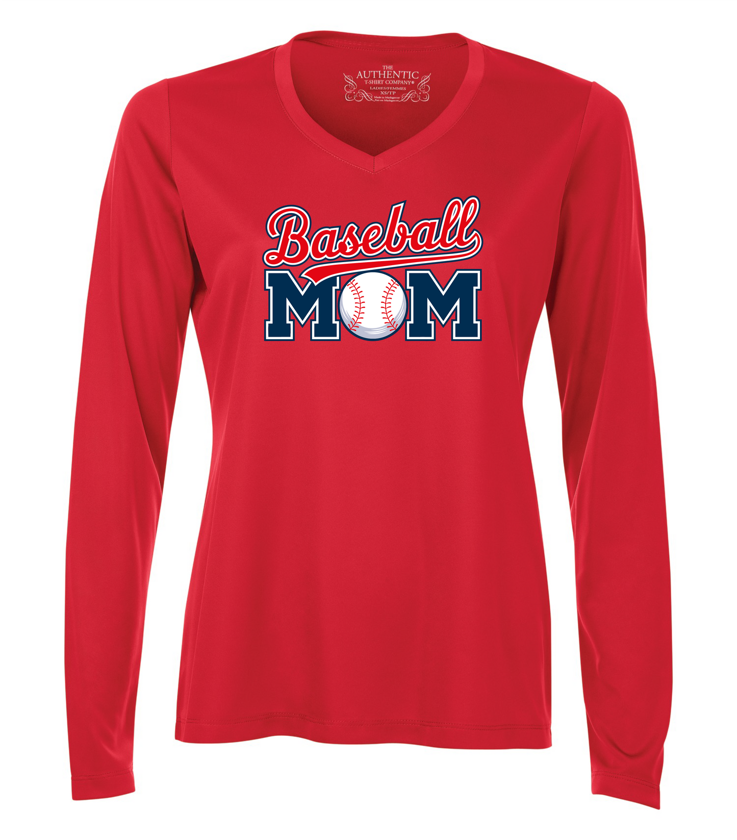 Manche longues col V FEMME - BASEBALL MOM