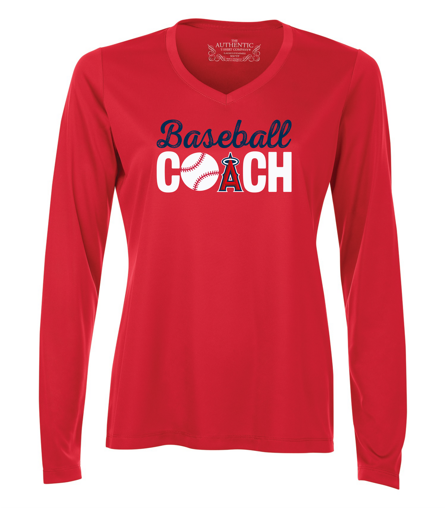 Manche longues col V FEMME -COACH