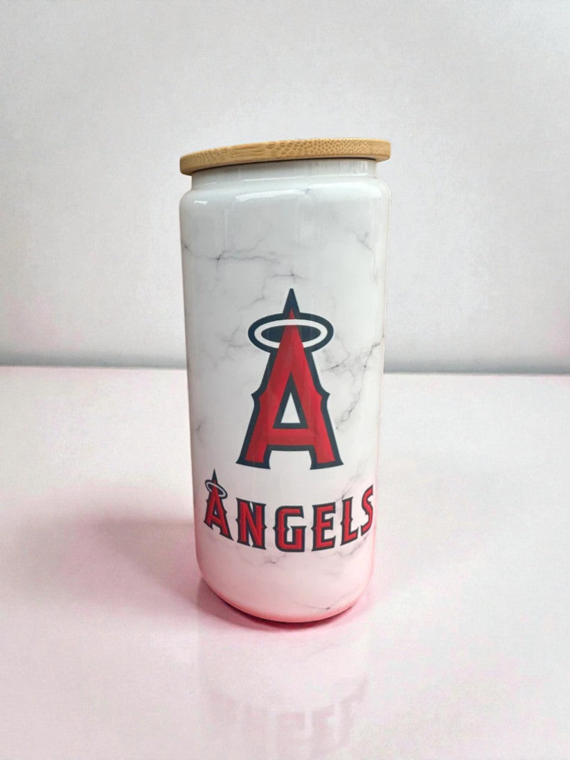 Tumbler Baseball 16oz – Acier Inoxydable avec Logo Angels
